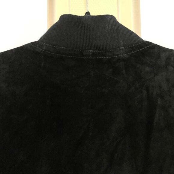 GUCCI Black Suede 100% Leather Bomber Jacket Made in Italy sz 44EU - Picture 5 of 16